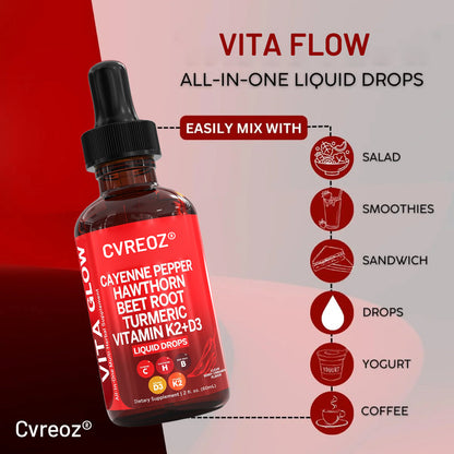 👨‍⚕️𝐇𝐚𝐫𝐯𝐚𝐫𝐝 𝐌𝐞𝐝𝐢𝐜𝐚𝐥 𝐒𝐜𝐡𝐨𝐨𝐥 𝐑𝐞𝐜𝐨𝐦𝐦𝐞𝐧𝐝𝐞𝐝丨💎Cvreoz® Multivitamins&Cayenne Pepper Supplement Daily Drops 2.0(❤️‍🔥Unlock Your Body's Natural Circulation Support With Traditional Botanicals & Essential Nutrients)