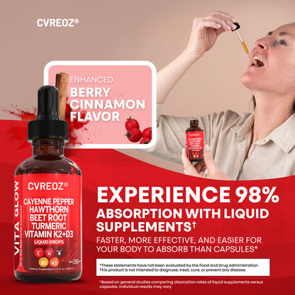 👨‍⚕️𝐇𝐚𝐫𝐯𝐚𝐫𝐝 𝐌𝐞𝐝𝐢𝐜𝐚𝐥 𝐒𝐜𝐡𝐨𝐨𝐥 𝐑𝐞𝐜𝐨𝐦𝐦𝐞𝐧𝐝𝐞𝐝丨💎Cvreoz® Multivitamins&Cayenne Pepper Supplement Daily Drops 2.0(❤️‍🔥Unlock Your Body's Natural Circulation Support With Traditional Botanicals & Essential Nutrients)
