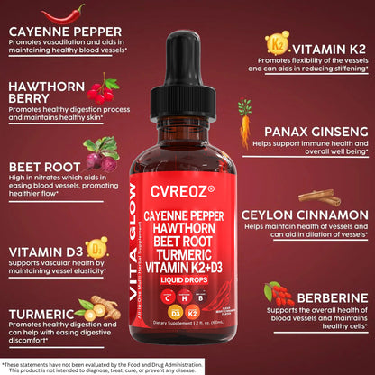 👨‍⚕️𝐇𝐚𝐫𝐯𝐚𝐫𝐝 𝐌𝐞𝐝𝐢𝐜𝐚𝐥 𝐒𝐜𝐡𝐨𝐨𝐥 𝐑𝐞𝐜𝐨𝐦𝐦𝐞𝐧𝐝𝐞𝐝丨💎Cvreoz® Multivitamins&Cayenne Pepper Supplement Daily Drops 2.0(❤️‍🔥Unlock Your Body's Natural Circulation Support With Traditional Botanicals & Essential Nutrients)