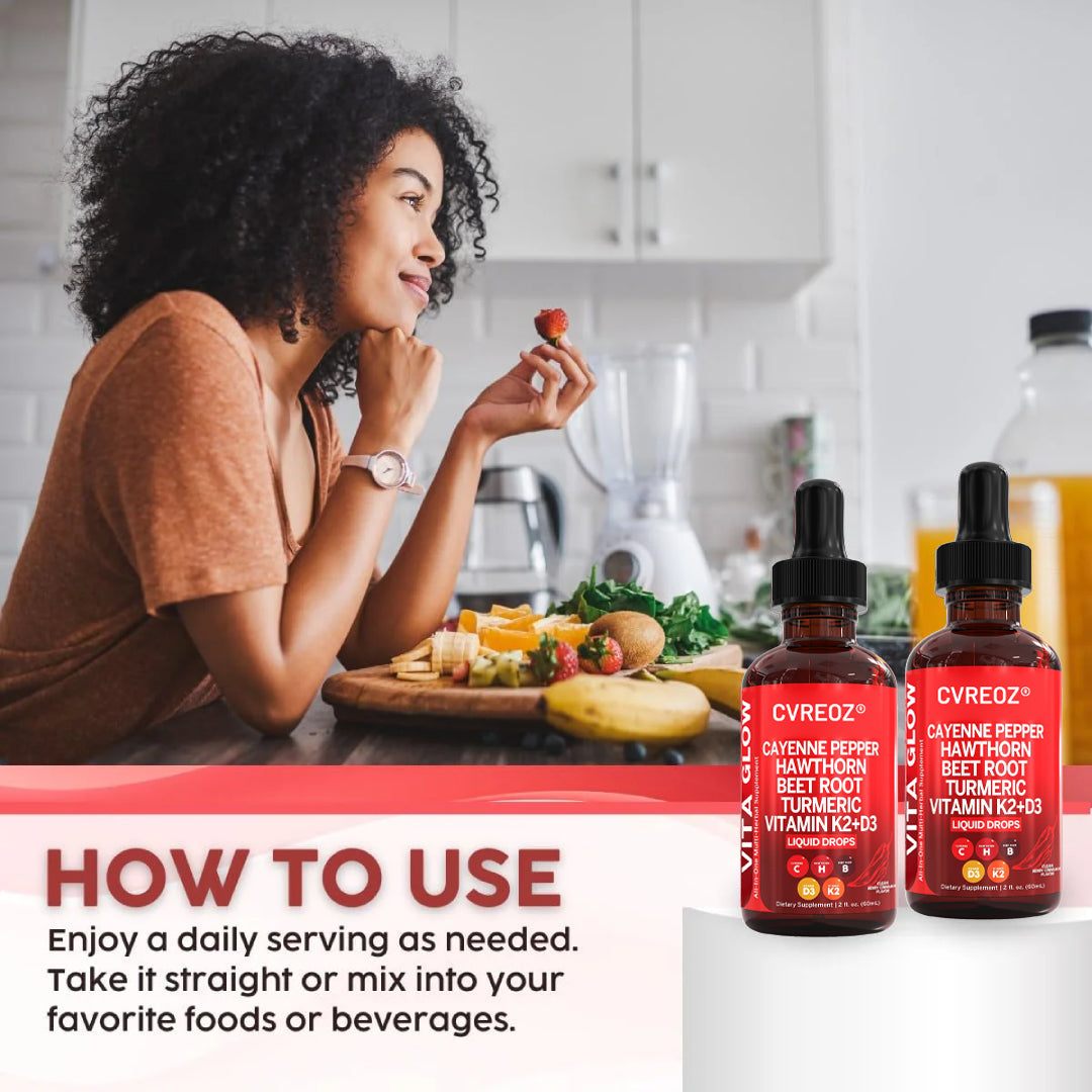 👨‍⚕️𝐇𝐚𝐫𝐯𝐚𝐫𝐝 𝐌𝐞𝐝𝐢𝐜𝐚𝐥 𝐒𝐜𝐡𝐨𝐨𝐥 𝐑𝐞𝐜𝐨𝐦𝐦𝐞𝐧𝐝𝐞𝐝丨💎Cvreoz® Multivitamins&Cayenne Pepper Supplement Daily Drops 2.0(❤️‍🔥Unlock Your Body's Natural Circulation Support With Traditional Botanicals & Essential Nutrients)