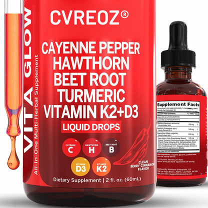 👨‍⚕️𝐇𝐚𝐫𝐯𝐚𝐫𝐝 𝐌𝐞𝐝𝐢𝐜𝐚𝐥 𝐒𝐜𝐡𝐨𝐨𝐥 𝐑𝐞𝐜𝐨𝐦𝐦𝐞𝐧𝐝𝐞𝐝丨💎Cvreoz® Multivitamins&Cayenne Pepper Supplement Daily Drops 2.0(❤️‍🔥Unlock Your Body's Natural Circulation Support With Traditional Botanicals & Essential Nutrients)